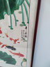 迅典（XUNDIAN）九鱼图玄关装饰画国画纯手绘花鸟挂画客厅入户走廊过道竖版风景画 连年有余 实木带框83*163厘米 实拍图
