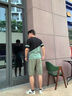 顶峰保罗（Dingfengbaoluo）短袖t恤男士夏季潮牌五分半袖纯棉体恤上衣服男装21056黑色L 实拍图