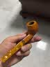 沙芬（SAVINELLI）手工烟斗石楠木510牛头犬进口男士过滤烟嘴烟斗厚斗壁 七夕送男友 【616斗型 岩石光面 火焰纹】 实拍图