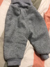 婴儿冬季加绒大PP裤男保暖长裤宝宝加厚裤子女哈伦裤幼儿秋冬棉裤 浅灰色 73cm 实拍图