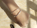 9999足银三环铃铛一步一响叶子三生三世银手镯实心足银轻奢小众设计简约手环情人节礼物 足银23克 58圈口 实拍图
