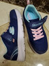 Skechers斯凯奇儿童运动鞋春秋女童魔术贴休闲鞋中大童轻质跑步鞋303601L 女款/浅灰色/浅绿色/LGAQ 36 实拍图