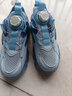 鸿星童男童鞋夏季网面透气网鞋新款儿童运动鞋单网旋纽扣男孩童鞋 S2027浅蓝 37 实拍图