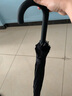 午二特价16骨素色彩虹伞长柄直杆伞防风伞晴雨伞商务伞logo遮阳广告伞 黑色16K弯柄 实拍图