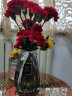 盛世泰堡 玻璃花瓶插花瓶干花满天星仿真花容器客厅装饰摆件 竖棱款21cm 实拍图