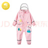 lemonkid儿童雨衣男童女宝宝雨披小学生雨具 蒂娜彩虹星星兔连体 M 实拍图
