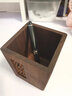 时光林胡桃木轻奢高级感笔筒中式领导办公室桌面摆件书房木质笔筒收纳盒 黑胡桃木【笔筒03】（高档礼盒） 实拍图