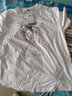 雅鹿短袖t恤男纯棉夏季新款休闲运动青少年学生宽松大码宽肩男士T恤衫 白/月亮鱼 XL （重140-150斤高170-175） 实拍图