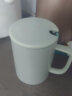 无泥（WUNI） ins北欧莫兰迪马克杯子带盖勺简约哑光撞色陶瓷创意奶茶家用水杯 燕麦灰-宝马杯 配盖勺 晒单实拍图