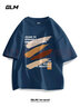 GLM夏季短袖t恤男美式重磅复古印花男生纯棉宽松大码半袖 实拍图