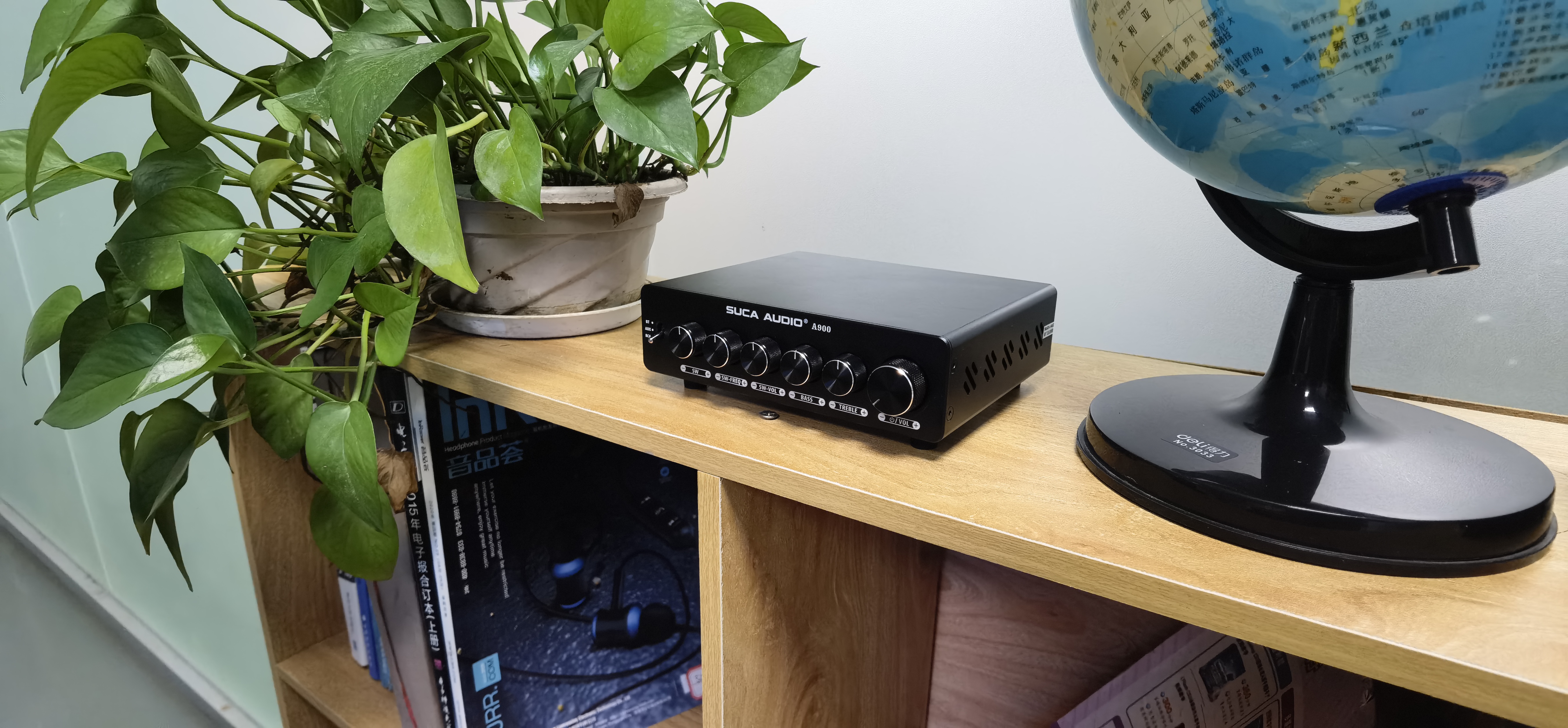 SUCA AUDIO声优创A900蓝牙数字功放小型HiFi发烧级音响后级家用300W大功率2.1低音炮功放机 A900黑色【 32V/5A电源】 实拍图