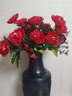 仿真富贵牡丹单支花束欧式假花绢花干花商场酒店客厅装饰插花花艺 红色 实拍图