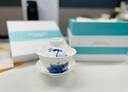华光国瓷 釉下彩茶杯盖碗 骨瓷功夫茶具泡茶碗 青花瓷三才茶盖碗 水天青莲 实拍图