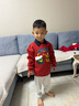 马·拉丁（M.Latin）/童装儿童卫衣冬装新款男童女童小童复古polo领卫衣 复古红 110cm 实拍图
