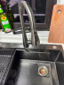 奈田（NTNO）厨房水槽洗菜盆一体盆大单槽纳米304不锈钢阶梯洗碗槽手工洗菜池 75*46C-抽拉龙头+洗杯器 晒单实拍图