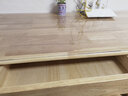 正木枫 【顺丰速发】实木双人书桌简约工作台家用电脑桌写字桌学习桌子 原木色【双人桌】+牛角椅*2 180*60*75cm 实拍图