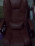 双木马 加厚可躺老板椅电脑椅家用办公椅子麻将椅会议椅靠背椅弓形座椅 皮艺-琥珀 豪华可躺款（带搁脚+带腰枕） 实拍图