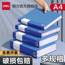 得力（deli）加厚资料册A4透明插页资料收集册资料夹收纳夹文件夹办公用品多层整理活页夹孕检收纳册塑料档案 【5个蓝色40页】加厚款-竖式插袋 实拍图