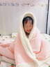 夏娃贝比（evebaby）婴儿毛毯冬季加厚宝宝盖毯儿童幼儿园被子新生儿珊瑚绒毯子秋冬天 粉色 珊瑚绒+羊羔绒 140*110cm 实拍图