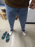 罗蒙（ROMON）浅色牛仔裤男士秋季宽松九分休闲修身9分长裤子潮小脚弹力款潮流 T18蓝色 32 腰围二尺五 实拍图