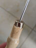 纳鞋底锥针 上鞋缝包勾线锥子 不锈钢尖孔针修鞋补鞋工具 带孔针 实心木柄【直锥】1个 无规格 实拍图
