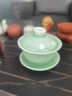 龙寅盖碗家用功夫茶具三才盖碗办公室喝茶碗泡茶器青瓷茶碗 青瓷盖碗 实拍图