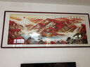 悠弦国画山水画办公室挂画沙发背景墙客厅装饰画水墨字画靠山图风景画 鸿运当头 画框203*85厘米 实拍图