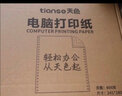 天色高品质打印纸 一联三等分针式打印纸 电脑打印纸可撕边发票清单送货单(白1000页/箱) 实拍图