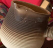 瓷牌茗茶具（cipaiming teaset）茶壶粗陶烧水壶户外酒精炉煮茶壶陶瓷围炉煮茶茶具套装 渐变条纹月颜侧把壶 实拍图