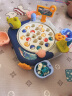 灵动宝宝儿童玩具电动磁性钓鱼玩具旋转钓鱼台捕鱼男女孩3-6岁生日礼物蓝 实拍图