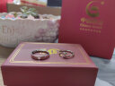 中国黄金（CHINA GOLD）S925银心形5201314情侣款对戒小众礼物表白送女友 一对 约4克 晒单实拍图