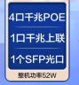 磊科（netcore）SG206P 4口千兆POE交换机+1口千兆上联+1口SFP光 工程企业级监控网络分线器非网管 金属机身 实拍图