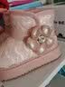 百丽童鞋冬季独家款儿童雪地靴女童加绒保暖棉鞋宝宝靴子 粉色29码 实拍图