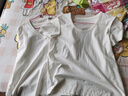 森马（Semir）[凉感T]短袖T恤女修身V领正肩简约24抗菌夏装纯色 本白10102-V领 L 实拍图