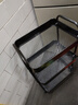 霓峰小推车置物架厨房落地卧室多层婴儿零食移动浴室卫生间收纳储物架 3层黑色【金属网框】+挂篮送挂钩 实拍图