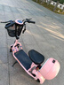 名岛小型迷你电动车女士可折叠电瓶车轻巧代步车滑板车便携电单车 樱花粉 48V12A汽车级锂电池约35-45公里 实拍图