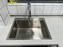 松派厨房水槽304不锈钢水槽双改大单槽水池盆洗菜盆台下盆洗碗槽 左排水槽0涂层+弯形龙头 550*450mm【国标SUS304假一赔十】 实拍图