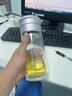 JRINKTEEA茶水分离玻璃杯大容量茶仓车载过滤泡茶水杯男女喝茶杯定制 Q8冰裂银（316不锈钢茶仓） 300ml 实拍图