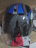 LS2新款摩托车头盔四分三盔电动助力车四季大尾翼大码男女半盔OF608 黑兰线条 XL(建议57-58CM) 实拍图