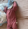 babylove婴幼儿连体衣春秋衣服蚕丝羊毛保暖睡衣男女宝宝哈衣爬服春季外穿 银月灰 80cm 实拍图