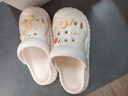 贞喜气可爱洞洞鞋女防滑外穿踩屎感拖鞋居家运动舒适软底包头凉鞋沙滩鞋 米白色【奶酪面包】 36-37 实拍图