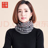 南极故事羊毛小围脖女士秋冬款针织围巾套头保暖护颈椎脖套新年礼物 黑色 实拍图