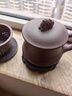 溪茗轩御龍 宜兴紫砂纯全手工紫砂杯带过滤内胆泡茶杯子家用高档礼盒装 御龍杯（带内胆）礼盒410ml1只 实拍图