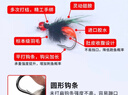 小柒家蝇 毒蚊飞蝇钩路亚假饵白条马口溪哥小翘嘴微物小鱼手工精绑毛钩子线组荧光若虫钩鱼钩仿生路亚饵 18/16/14号混色20枚【带收纳盒】 实拍图