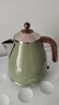 德龙（Delonghi）电热水壶 家用复古304不锈钢烧水电水壶 防干烧大功率1.7L煮水壶 KBO2001.VGR 橄榄绿 实拍图