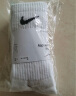 耐克耐克袜子 男女运动袜 中筒 吸汗AJ篮球袜跑步棉袜 3双装 长袜【白色】SX7676-100 M (38-42码) 实拍图