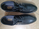GENAI商务正装皮鞋男士增高夏季镂空凉鞋洞洞透气真皮凉鞋中年男鞋子男 黑色【镂空】夏天透气皮凉鞋 41 码(255mm) 实拍图