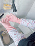CTRLEND手套洗碗加绒加长 厨房家用清洁家务洗衣防水保暖女耐用胶手套 束口粉色【加厚加绒】 1双 实拍图