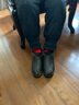 老美华冬季女款老北京棉布鞋加棉舒适软底休闲奶奶棉靴 红色 37 实拍图