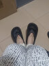 IQGD拖鞋女人字拖沙滩凉拖鞋外穿简约夏季E3004 黑色 38-39  实拍图